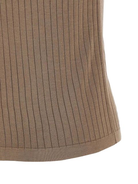 The Row ribbed short-sleeve t-shirt - Neutrals