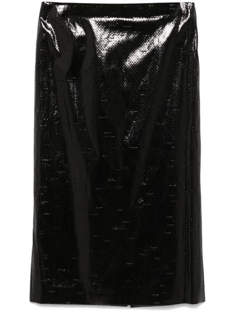 Alexander McQueen tarpaulin pencil midi skirt - Black - zdjęcie produktu nr 1