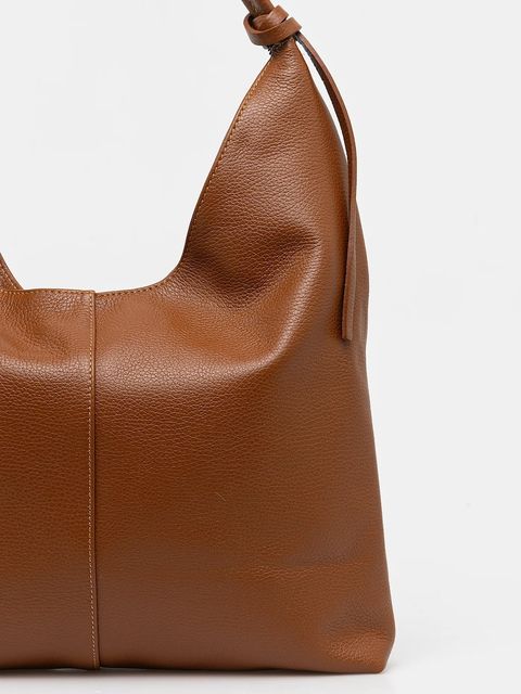 Answear.LAB torebka skórzana kolor brązowy