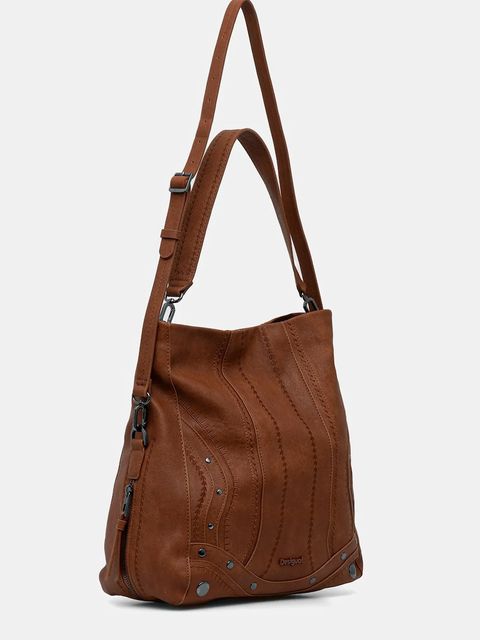 Desigual torebka EMBRO PATCH LOVERTY C kolor brązowy 25WAXPA8 - zdjęcie produktu nr 2