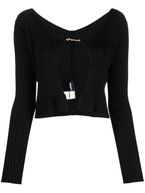 Jacquemus La Maille Pralu Longue cardigan - Black - zdjęcie produktu nr 1