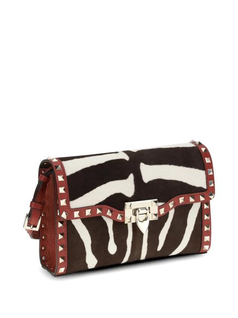 Valentino Garavani small Rockstud zebra-print shoulder bag - Brown - zdjęcie produktu nr 2