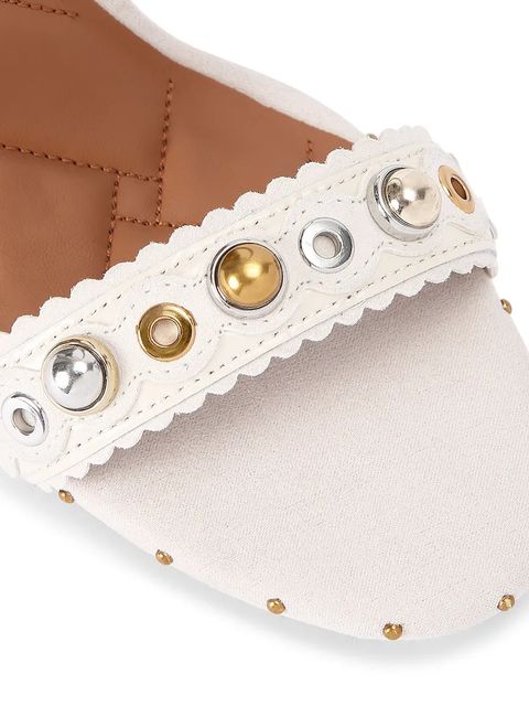 Kurt Geiger London szpilki Mini Bow Eyelet Sandal kolor beżowy 4711944109