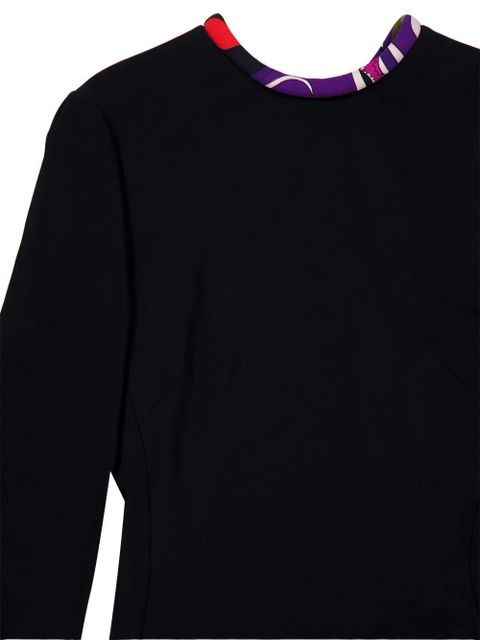 PUCCI long-sleeve printed maxi dress - Black