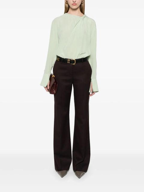 Victoria Beckham twist-detail blouse - Green - zdjęcie produktu nr 2