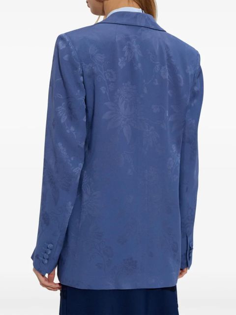 ETRO floral-jacquard blazer - Blue
