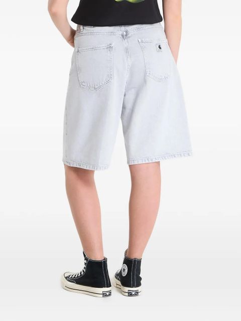 Carhartt WIP logo-patch denim shorts - Blue