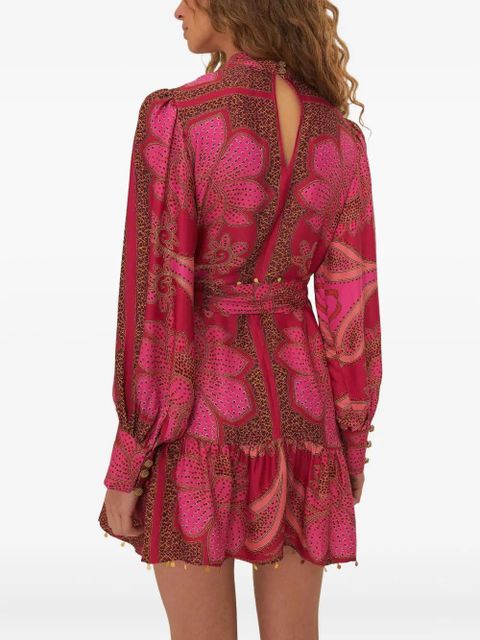 FARM Rio tassel-embellished patterned mini dress - Pink - zdjęcie produktu nr 2