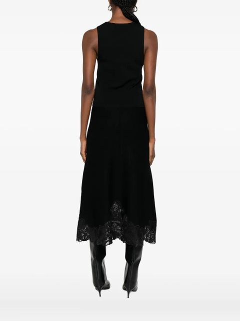 TWINSET scalloped-detail ribbed top - Black