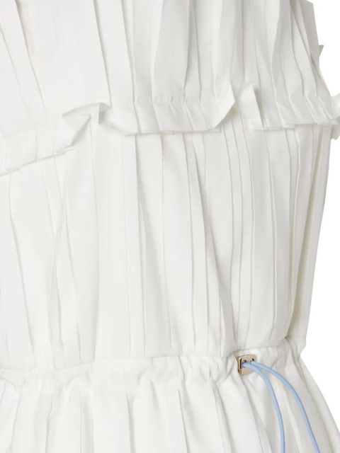 FENDI ruffled pleated midi dress - White