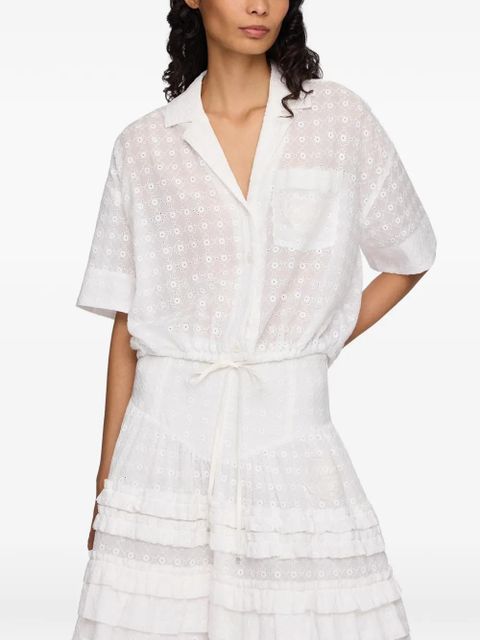 GANNI broderie-anglaise shirt - White