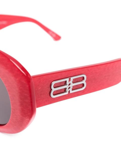 Balenciaga Eyewear oversized round-frame sunglasses - Red