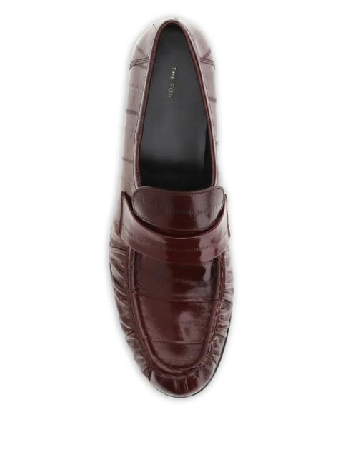 The Row Soft penny leather loafers - Brown