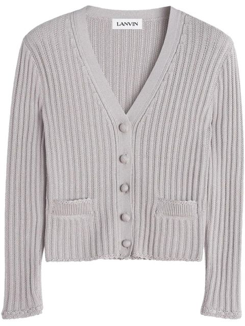 Lanvin V-neck cardigan - Grey - zdjęcie produktu nr 1