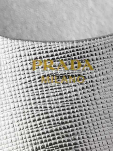 Prada printed leather slingback pumps - Silver - zdjęcie produktu nr 2