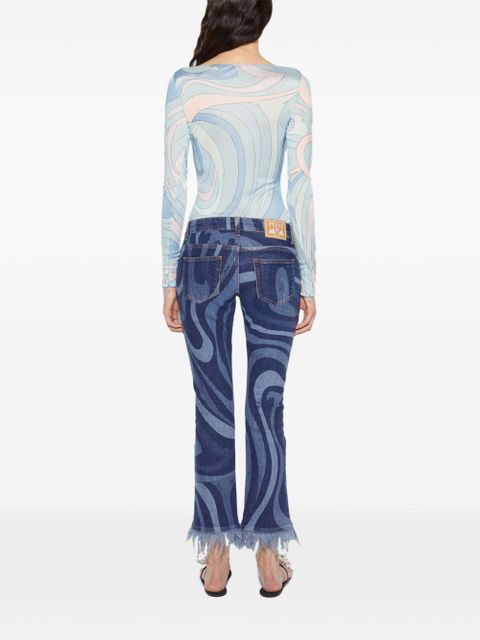 PUCCI Marmo-print jeans - Blue