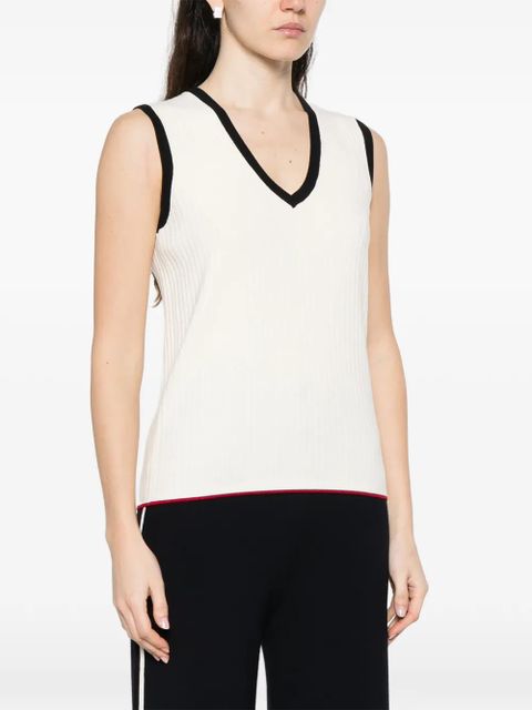 Max Mara V-neck tank top - White