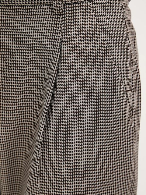 Abercrombie & Fitch spodnie damskie kolor brązowy proste high waist KI156-5414-407