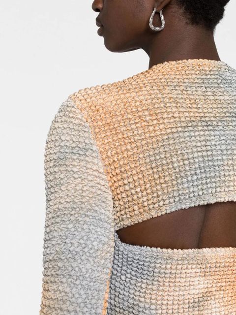 Off-White Double tie-dye cut-out top - Blue