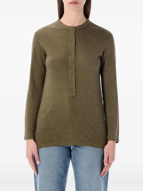 MARANT ÉTOILE Lucy long-sleeve T-shirt - Green - zdjęcie produktu nr 1