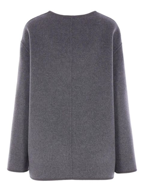 Róhe embroidered-trim crew-neck jacket - Grey - zdjęcie produktu nr 2