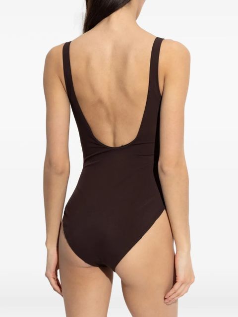 Tory Burch ring-detail swimsuit - Brown