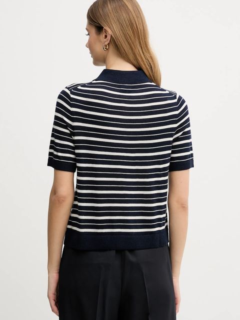 Tommy Hilfiger sweter z dodatkiem wełny damski kolor granatowy lekki WW0WW48450