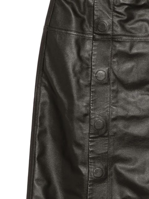 LEMAIRE leather skirt - Brown