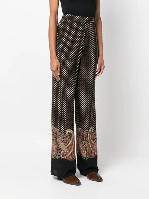 ETRO paisley-print wide-leg trousers - Black - zdjęcie produktu nr 2