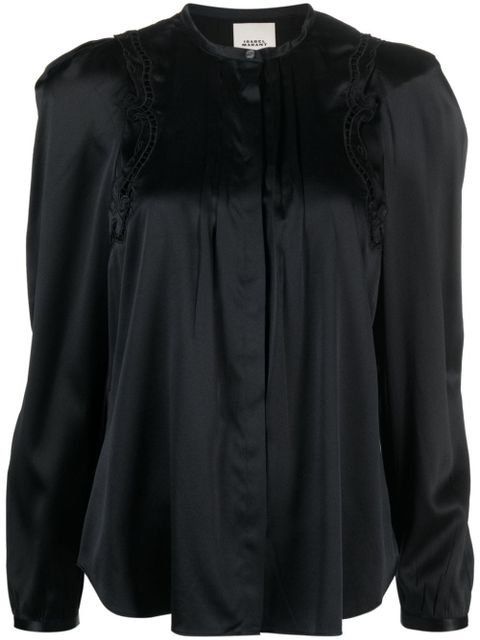 ISABEL MARANT Joanea pleated blouse - Black - zdjęcie produktu nr 1