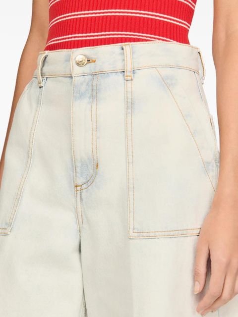 SANDRO faded denim shorts - Blue
