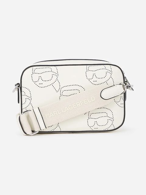 Karl Lagerfeld torebka skórzana IKON kolor biały A2W30066 - zdjęcie produktu nr 2