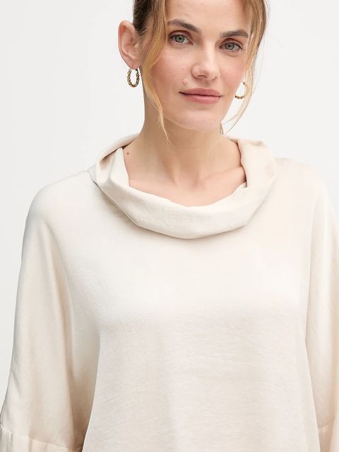 Joseph Ribkoff bluzka damska kolor beżowy gładka 254217