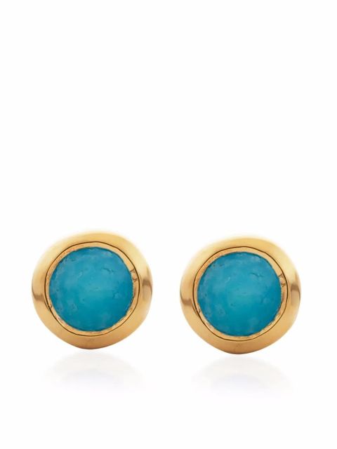 Monica Vinader mini Gem stud earrings - Gold - zdjęcie produktu nr 1