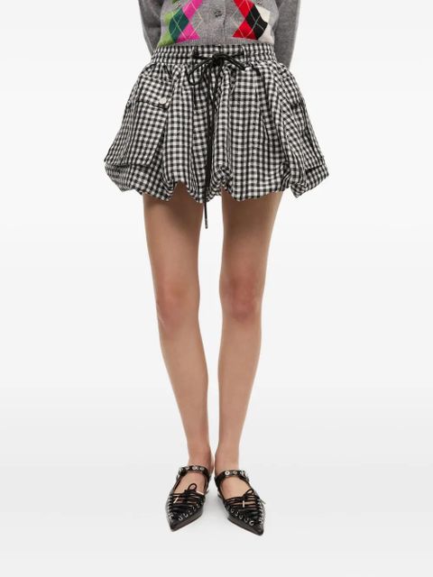 GANNI checked bubble skirt - Black - zdjęcie produktu nr 2