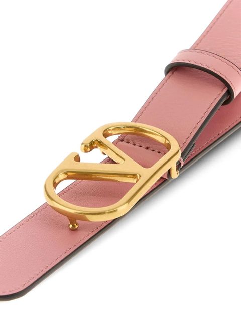 Valentino Garavani V-logo Signature leather belt - Pink