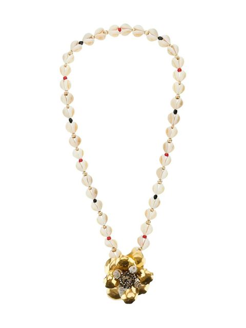 Valentino Garavani Jardin Aquatique shell metal necklace - Gold