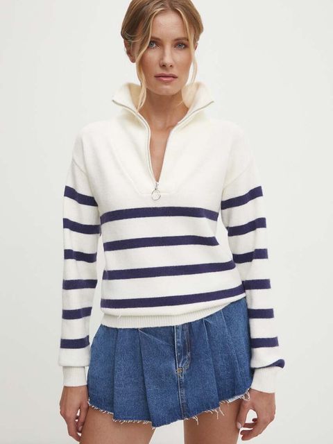 Answear Lab sweter z kaszmirem kolor biały