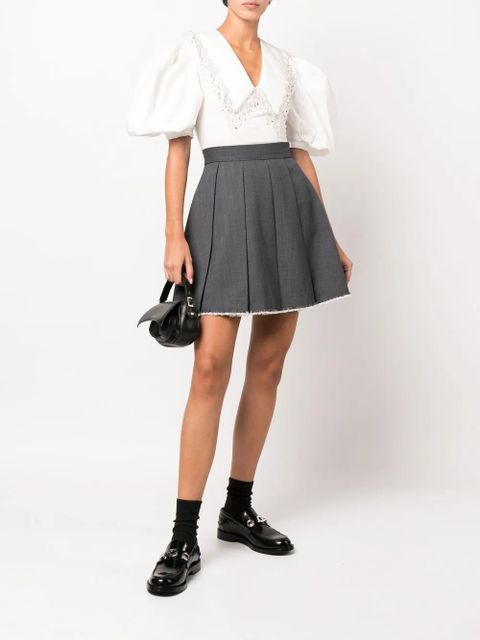 SHUSHU/TONG pleated A-line skirt - Grey