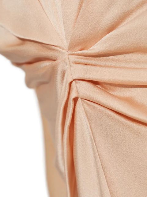 Victoria Beckham draped V-neck midi dress - Neutrals