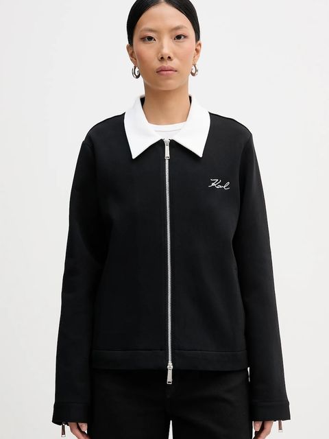 Karl Lagerfeld bluza damska kolor czarny z aplikacją B1W20007 - zdjęcie produktu nr 1