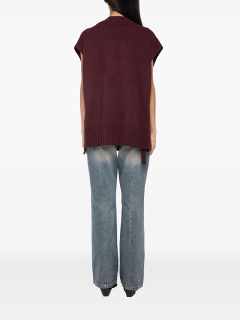 Zadig&Voltaire V-neck side-tie vest - Red - zdjęcie produktu nr 2