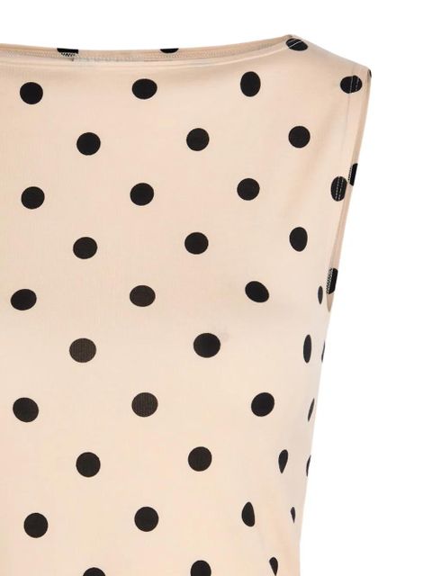Reformation polka dot boat-neck top - Neutrals - zdjęcie produktu nr 2