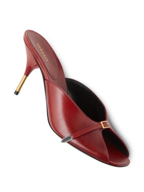 Versace Nyx leather mules 80 mm - Red - zdjęcie produktu nr 2