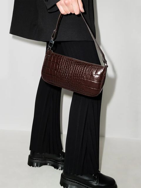 BY FAR crocodile-embossed shoulder bag - Brown
