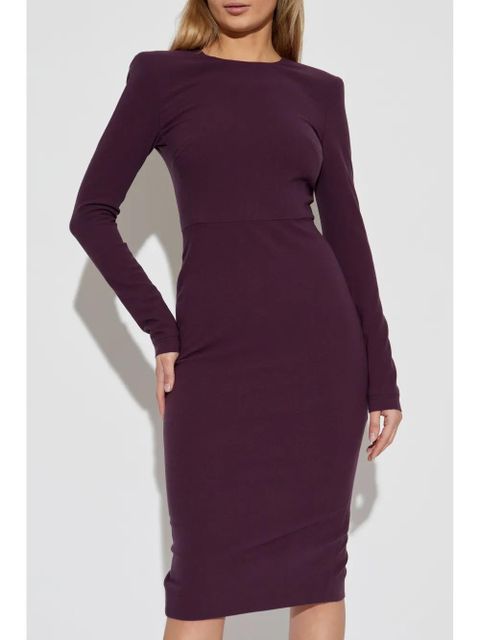 Victoria Beckham long-sleeve T-shirt dress - Purple