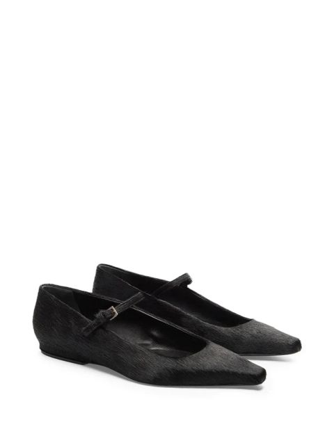 LouLou de Saison LEONE pony-effect leather mary jane flats - Black - zdjęcie produktu nr 2