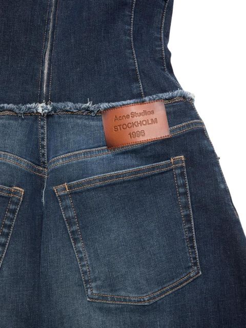 Acne Studios frayed denim dress - Blue - zdjęcie produktu nr 2