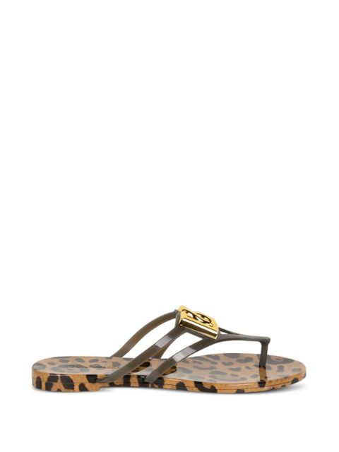 Dolce & Gabbana leopard-print sandals - Brown - zdjęcie produktu nr 1