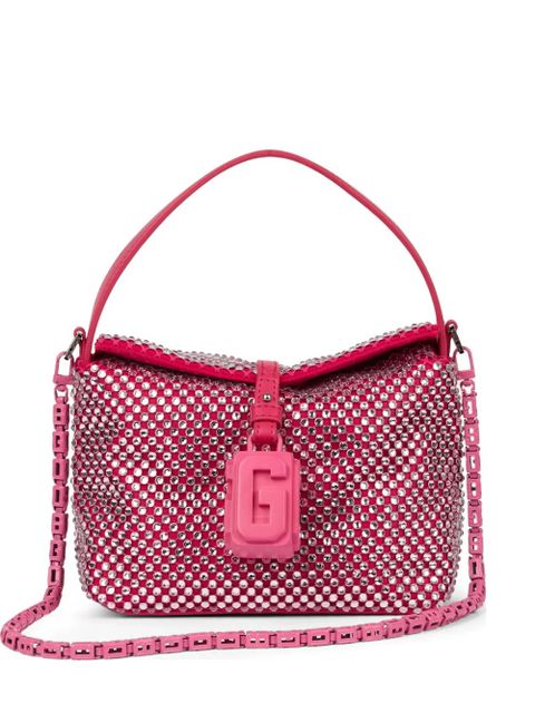 GCDS mini Mega Comma crystal-embellished G-Lock clutch bag - Pink - zdjęcie produktu nr 1